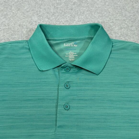 Croft & Barrow Quick Dry Polo Shirt Mens Size Large Green Short Sleeve Golf Top - Picture 3 of 7